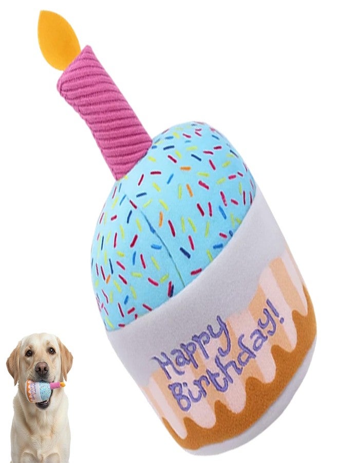MIRJXB Dog Birthday Cake Toy, Interactive Plush Dog Toy for Gentle Chewers, Fun Dog Birthday Gift with Interactive Tug Rope, Perfect for Birthday Parties and Playtime - Image 1